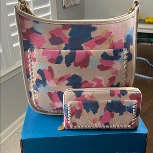 Style&Co. Women's Multicolor Shoulder Bag and Wallet Set